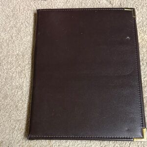 Vintage Elegant Burgabdy Leather Portfolio